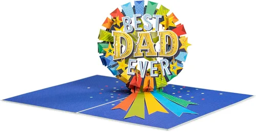 Miniatura 4 de Paper Love Tarjeta desplegable 3D para el día del padre, premio al mejor papá, regalo para papá, marido, hijo y cualquier persona, 5 x 7 pulgadas