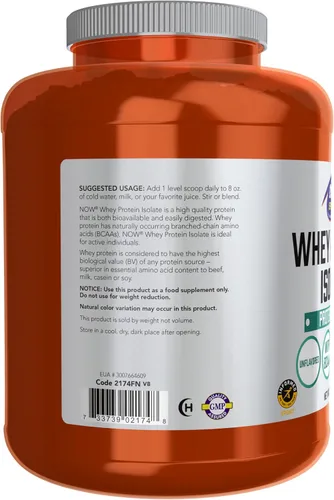 Miniatura 3 de Suero de proteína aislado de NOW Sports, 5 libras