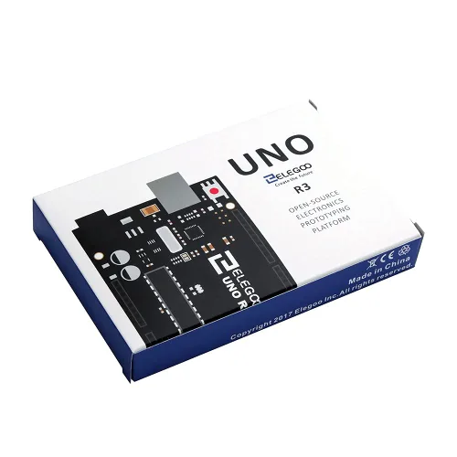 Miniatura 7 de ELEGOO Placa UNO R3 ATmega328P con cable USB (compatible con Arduino) para Arduino Compatible con proyectos IDE de Arduino, cumple con RoHS