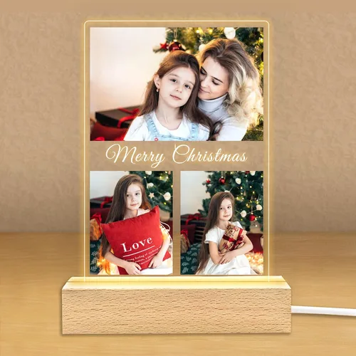 Miniatura 18 de Regalos de fotos personalizados para novio, novia, mujer, pareja, marcos de fotos personalizados, placa acrílica, luz nocturna para mejor amigo