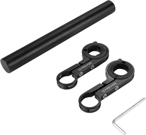Miniatura 4 de Extensor de manillar de bicicleta, extensión de manillar doble, soporte de montaje de fibra de carbono con soporte de aleación de aluminio, ahorro