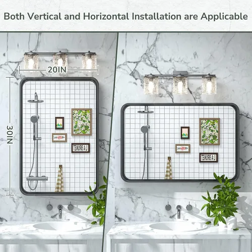 Miniatura 7 de TokeShimi - Espejo rectangular de tocador para pared, con marco de metal y esquinas redondeadas, decoración del hogar, baño, sala de estar y Negro