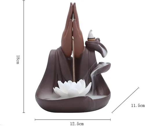 Miniatura 2 de Zen Ornaments - Quemadores de incienso de mano de Buda Retorno, soporte para quemador de incienso de estatua de loto, decoración del hogar