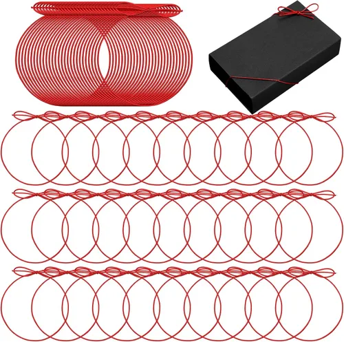 Berlune 120 lazos elásticos para cajas de regalo, lazos elásticos con lazos preatados de 20 pulgadas de cinta elástica, cinta de regalo, bolsas de