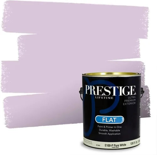 Miniatura 8 de PRESTIGE Pinturas de pintura interior e imprimación en uno, 1 galón, plano, combinación comparable de Sherwin Williams* Kimono Violet*