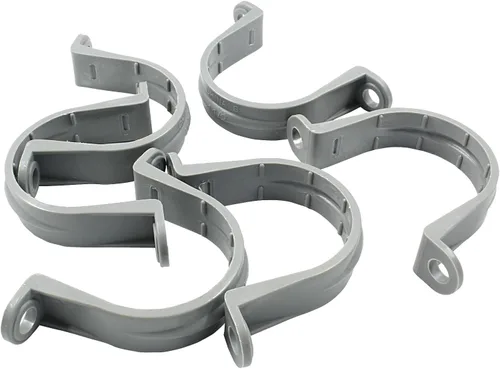 Miniatura 4 de Bonsicoky 6 correas de tubo de PVC de 1-1/2 pulgadas, correas de plástico de dos agujeros, correa de conducto de plástico para tubos de PVC cables