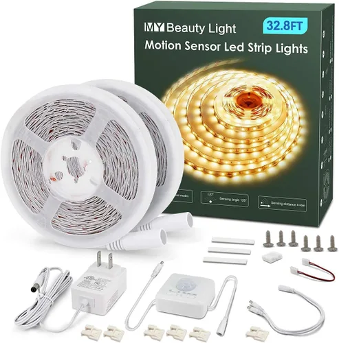 Miniatura 9 de MY BEAUTY LIGHT - Tira de luces LED activadas por movimiento, tira de luz LED de 65.6 pies con 2 modos de iluminación diurna o nocturna, 3 modos