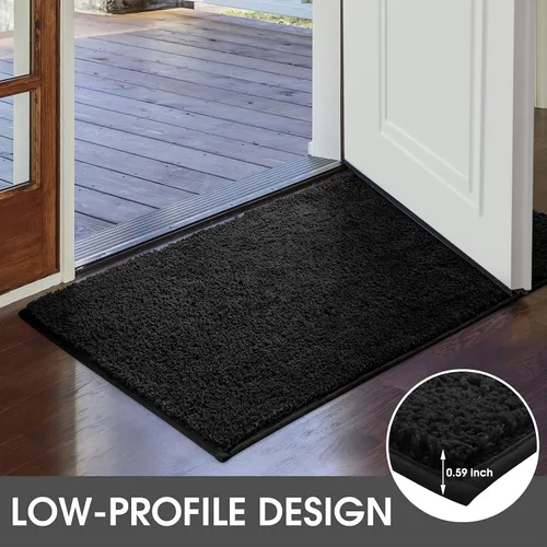 Miniatura 2 de HOMEIDEAS Tapetes para puerta de interior, 17 x 29 pulgadas, súper absorbentes, antideslizantes, para entrada, parte delantera y trasera, tapete