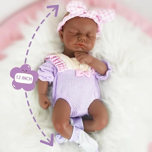 Miniatura 4 de Muñecas de Bebé Reborn de Silicona Completa de 12 pulgadas, Muñecas de Recién Nacido Realistas 1:1 Sin Vinilo Muñecas Reborn de Niño Realistas