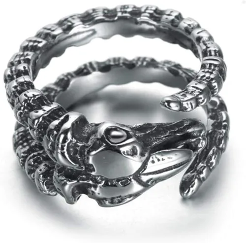 Miniatura 3 de Baphomet - Anillo de acero inoxidable para hombre, diseño de cabra y demonio, demonio, talla 8-13