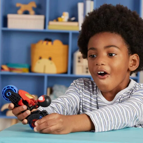 Miniatura 7 de Spidey y sus increíbles amigos Miles Morales figura de acción con motocicleta de juguete, juguetes preescolares, para niños a partir de 3 años