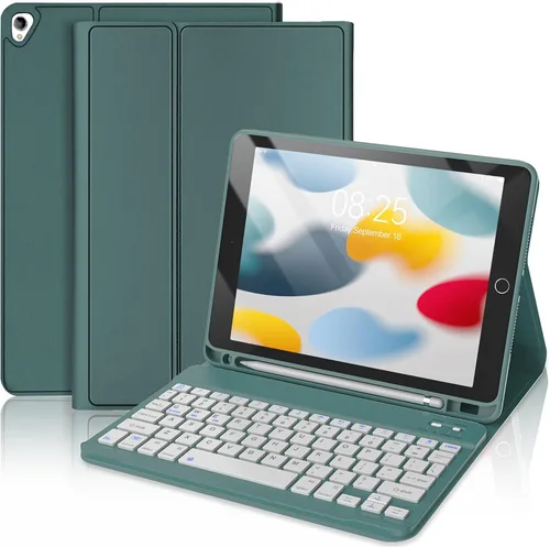 Miniatura 21 de Funda con teclado táctil para iPad de 9ª/8ª/7ª generación de 10.2 pulgadas, Pro 10.5, Air 3ª generación, funda inteligente con soporte para lápices