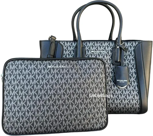 Miniatura 2 de Michael Kors Kali - Bolso bandolera mediano Signature MK + funda para iPad