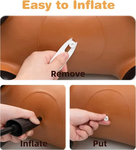 Miniatura 6 de HotMax Caballo hinchable, tolva inflable de animales que rebotan para niños pequeños o niños, juguetes de salto de goma para niños o niñas, regalo
