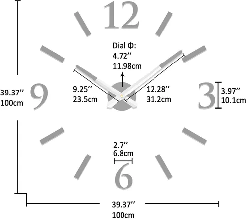 Miniatura 3 de VANGOLD Reloj de pared para decoración de sala de estar