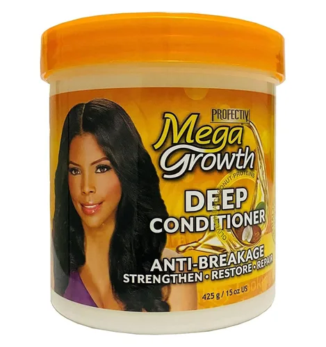 Mega Growth Acondicionador profundo fortalecedor antiroturas: mascarilla hidratante para el cabello, restaura y repara el cabello frágil dañado,