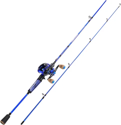 Miniatura 3 de One Bass Combo de caña de pescar y carrete, IM7 grafito 2 piezas en blanco para baitcasting, caña de pescar giratoria con mango de superpolímero