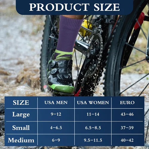 Miniatura 2 de 2 Pairs Waterproof Socks Unisex Waterproof Breathable Socks Outdoor Skiing Hiking Wading Fishing Socks for Men Women