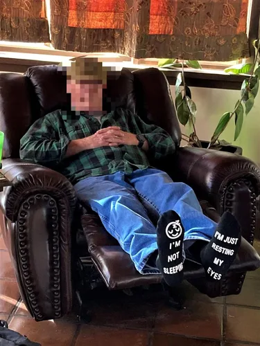 Miniatura 2 de wotemlur Birthday Gifts for Men Dad Husband Grandpa Funny Socks Father's day Christmas I'm Not Sleeping Resting My Eyes