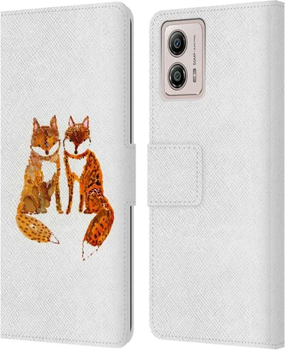 Miniatura 14 de Head Case Designs Officially Licensed Wyanne Blue Watercolour Bear Animals 2 Leather Book Wallet Case Cover Compatible with Motorola Moto G53 5G