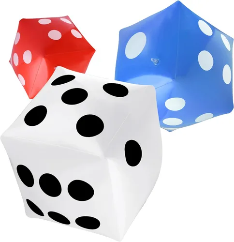 Miniatura 11 de Blulu Paquete de 3 Dados Inflables Grandes Dados Inflables Gigantes Jumbo para Juegos de Mesa en Interiores y Exteriores Ludo Favor de Fiesta