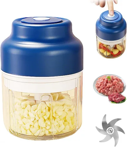 Miniatura 12 de 2026 Mejora Eléctrica Mini Picador de Ajos, Procesador de Alimentos Portátil con Carga USB y Picador de Vegetales, Molinillo de Verduras para Ajos