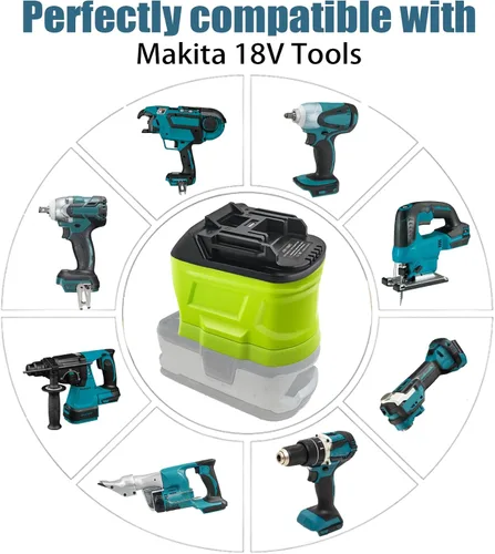 Miniatura 6 de ZDTZ Adaptador de batería para Ryobi 18V a para Makita BL18 Batería, para Ryobi 18V Batería P107 P108 Convertir para Makita 18 V Herramientas