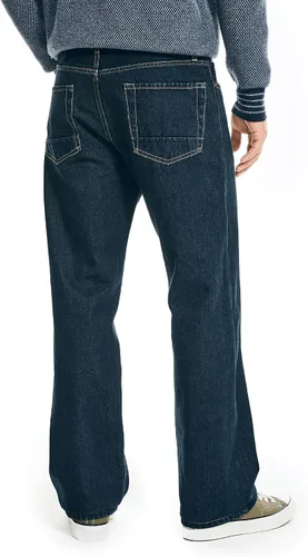Miniatura 2 de Nautica Pantalones de mezclilla para hombre, de ajuste holgado, con 5 bolsillos