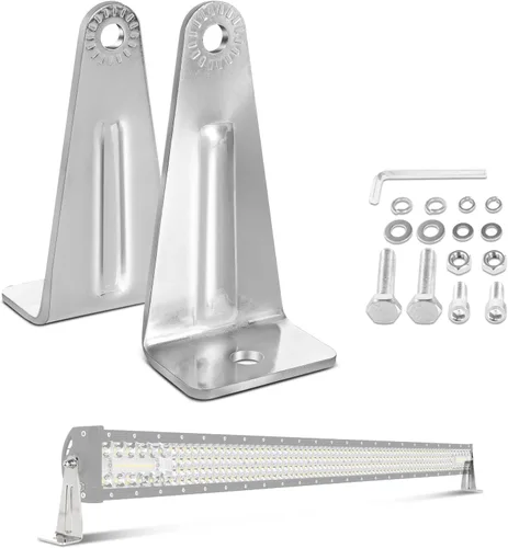 Miniatura 9 de Abrazadera de tubo, 2 piezas potente soporte magnético de montaje en base soporte de ventosa para barra de luz LED, soporte magnético para techo