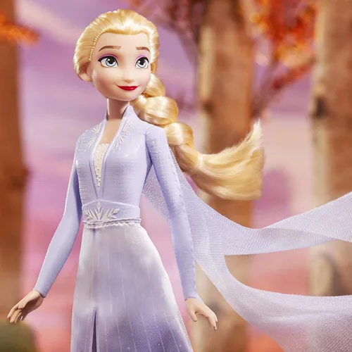 Miniatura 8 de Disney Frozen 2 Elsa Frozen Shimmer - Muñeca de moda, falda, zapatos y cabello largo rubio, juguete para niños de 3 años en adelante