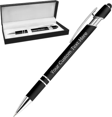 Miniatura 16 de Bolígrafos personalizados personalizados con grabado gratuito a granel con mensaje de nombre, bolígrafos personalizados para negocios, oficina