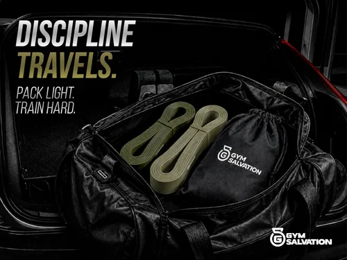 Miniatura 5 de Gym Salvation Resistance Bands Set, 5 Pull Up Assist & Strength Training Bands, Durable Powerlifting & Workout Loops with Carry Bag - Black and