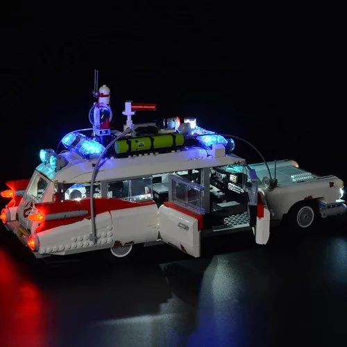 Miniatura 4 de RC con kit de luz LED de sonido compatible con Lego 10274, kit de iluminación de construcción para (Ghostbusters ECTO-1) modelo de bloques de Rc Con
