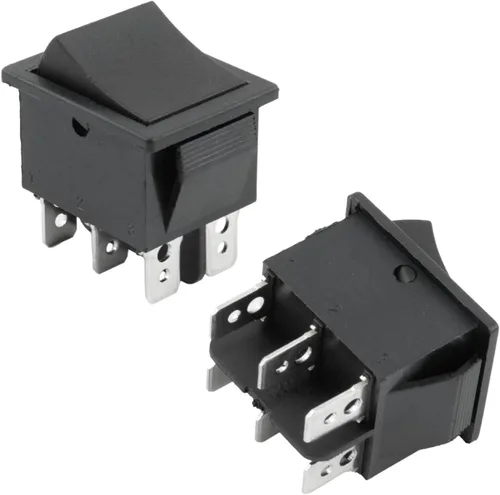 Miniatura 36 de 3 piezas Interruptor de engranajes de 31x25mm de 6 pines 6V/12V Interruptor de palanca de avance, parada, marcha atrás para juguetes eléctricos
