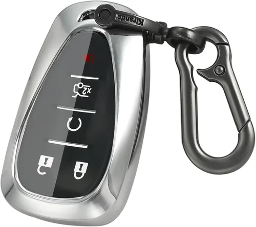 Miniatura 8 de Kirsnda - Funda para llavero Chevrolet, carcasa con llavero, funda protectora de TPU suave 360 Compatible con Chevy Malibu Camaro Trax Blazer