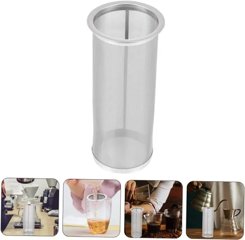 Miniatura 9 de Infusor de filtro de café de acero inoxidable, filtro de malla fina para frasco, filtro de café reutilizable, colador de té, accesorios