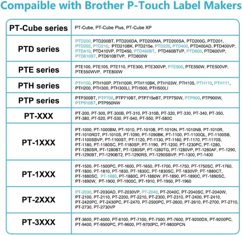 Miniatura 3 de Hehua Compatible con cinta laminada negra sobre transparente de 1/2" (0.47") para Brother P Touch Label Maker TZe-131 TZe131 TZ131 TZ-131 compatible