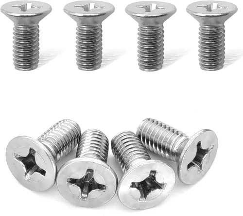 Mission Automotive, paquete de 4 tornillos rotores de disco de freno de acero inoxidable, tornillos de retención para delanteros y traseros de 4