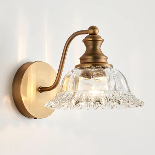 Miniatura 5 de XIEDUN Apliques de Pared Vintage Apliques de Pared de Latón 1 Luz Lámparas de Pared para Sala de Estar