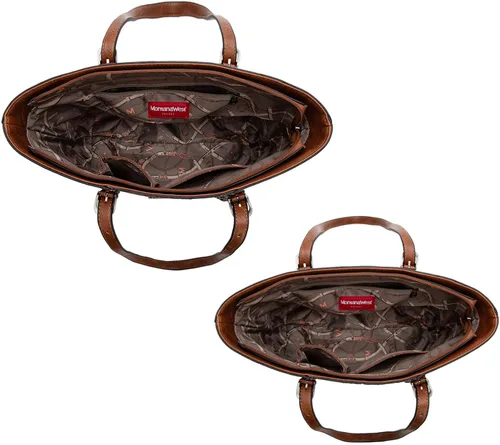 Miniatura 5 de Montana West Bolsa de mano para mujer, juego de bolso grande y bolsos de mano, colección en relieve, juego de 2 piezas