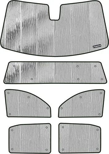 Miniatura 8 de Pigenius Combo de parasol para parabrisas y portón trasero para Chevy Silverado/GMC Sierra 1500/2500/3500 HD 2014-2018 Crew Cab, reversible