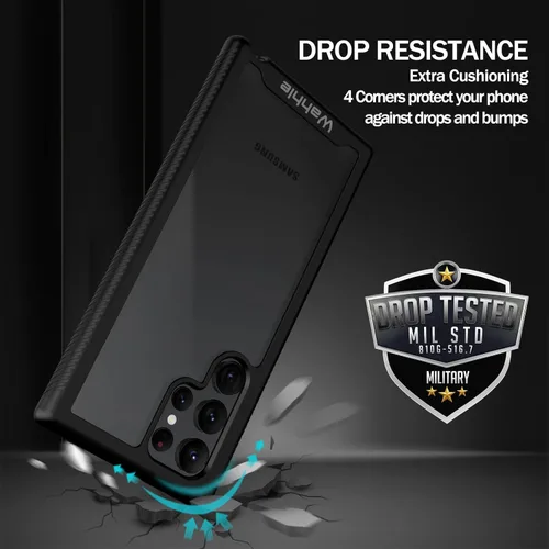 Miniatura 2 de Funda compatible con Samsung Galaxy S22 Ultra, protector de pantalla integrado de cuerpo completo, a prueba de golpes, ajuste delgado, funda
