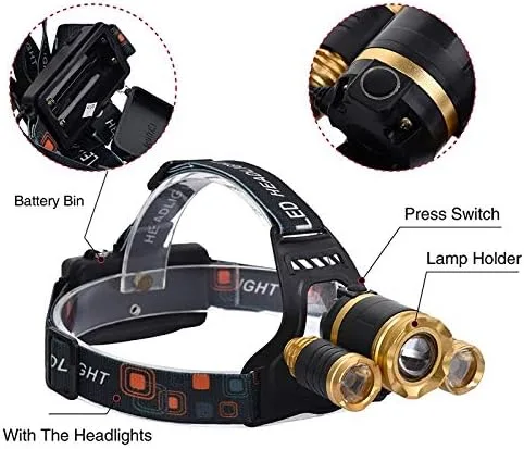 Miniatura 3 de Luz de pesca de alta potencia LED faro faro 10000 lúmenes Led lámpara de cabeza campamento caminata luz de emergencia Pesca equipo al aire libre