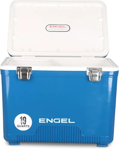 Miniatura 15 de Engel Hielera Drybox de 19 cuartos de galón, a prueba de fugas, hermética, y lonchera pequeña de carcasa dura para hombres y mujeres Azul