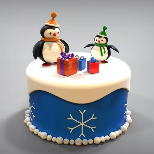 Miniatura 4 de Moldes de silicona de pingüinos grandes de lujo, decoración de pasteles familiares de pingüinos, molde de fondant, para cupcakes, magdalenas