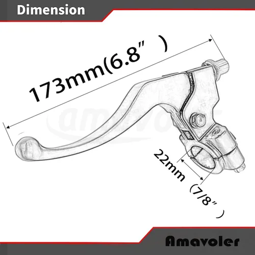 Miniatura 2 de Embrague de freno de 7/8" Palanca izquierda universal para CRF XR 80 100 XR200 SSR 125cc Coolster Roketa Baja Suzuki RM80 RM85 RM100 Yamaha Enduro