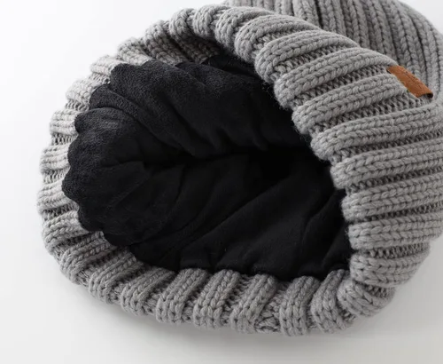 Miniatura 5 de Home Prefer Gorro de invierno para hombre, gorro de punto para mujer, con forro