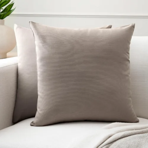 Miniatura 36 de Encasa XO Juego de 2 fundas de almohada de 12 x 12 pulgadas, color beige, sin rellenos, fundas de almohada de algodón para sala de estar, cama
