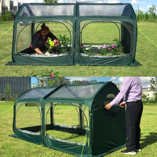 Miniatura 5 de Porayhut - Cubierta para invernadero, para flores y plantas, cubierta en PVC para jardinería, para jardín o patio trasero, protector contra heladas
