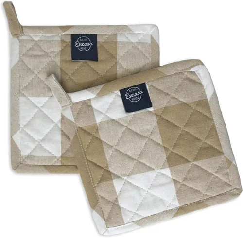 Encasa XO Agarraderas de microondas para horno de 8 pulgadas (juego de 2 piezas) para cocina, cocinar y hornear, resistentes al calor, gruesas y Azul